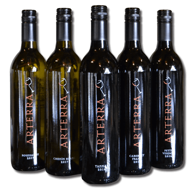 Arterra Wines Virginia Winery clean organic natural Fauquier vineyard bottles